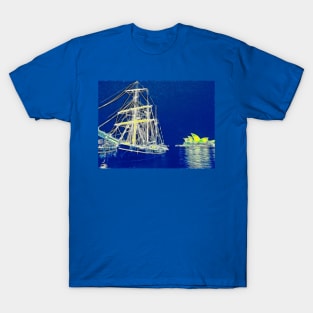 Two Tall Ships in Sydney Harbour T-Shirt